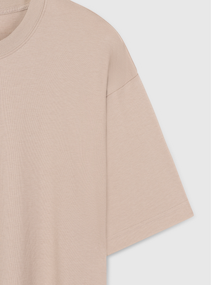 Mushroom|Good Earth Cotton® Oversized Tee – Sustainable Cotton T-shirt|Mushroom