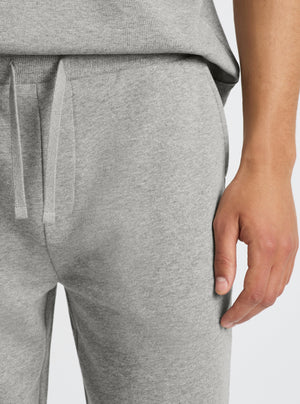 Grey Marl|Good Earth Cotton® Shorts for men – Sustainable Cotton Shorts|Evans is 6’2” and wearing a size M