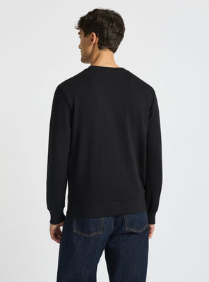 Black|Good Earth Cotton® Sweatshirts – Sustainable Cotton Sweatshirts|Evans is 6’2” and wearing a size M