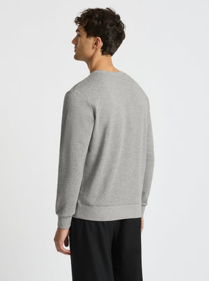 Grey Marl|Good Earth Cotton® Sweatshirts – Sustainable Cotton Sweatshirts|Evans is 6’2” and wearing a size M