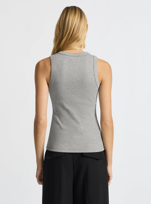 Dark Grey Marl|Good Earth Cotton® Tanks – Sustainable Cotton Tanks|Karolina is 5'10" and wearing a size S