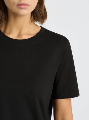 Black|Good Earth Cotton® Classic Tee – Sustainable Cotton T-shirts|Stas is 5'10" and wearing a size S